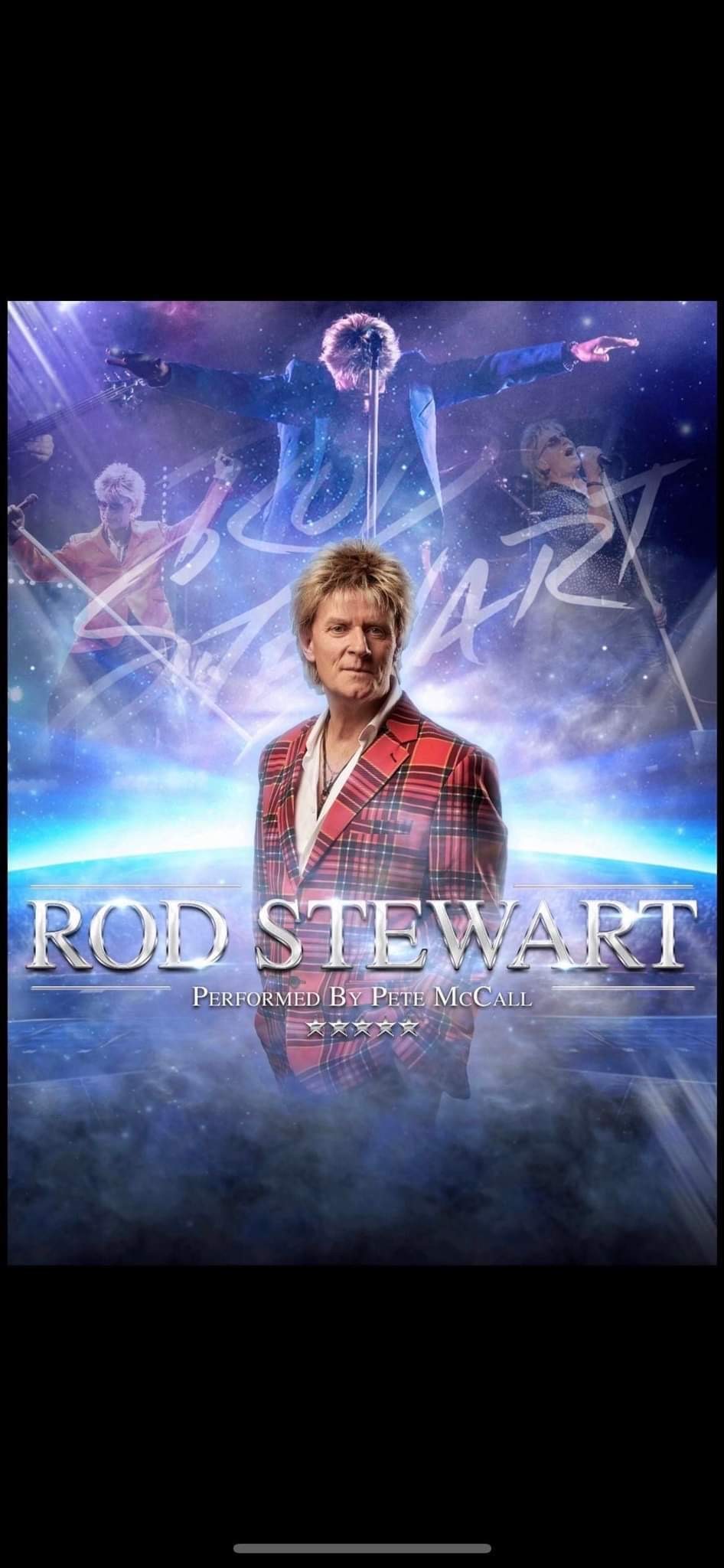 Rod Stewart tribute plus pie and mash image