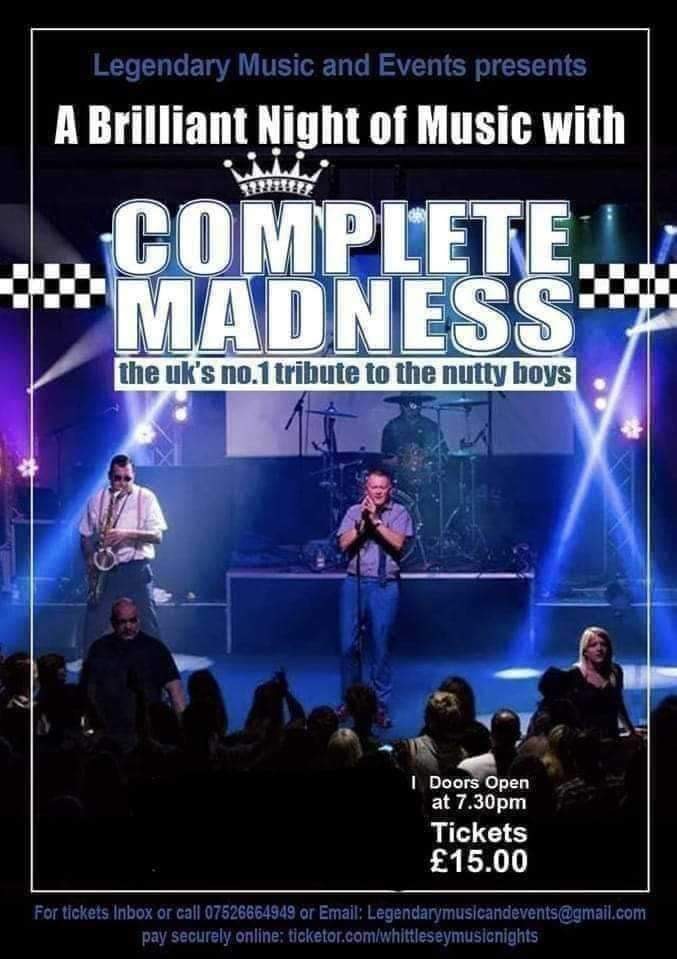 Complete Madness  on Jan 13, 19:30@March United Services Club - Buy tickets and Get information on whittlesey music nights 