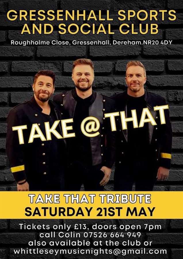 Take That Tribute Night CANCELLED