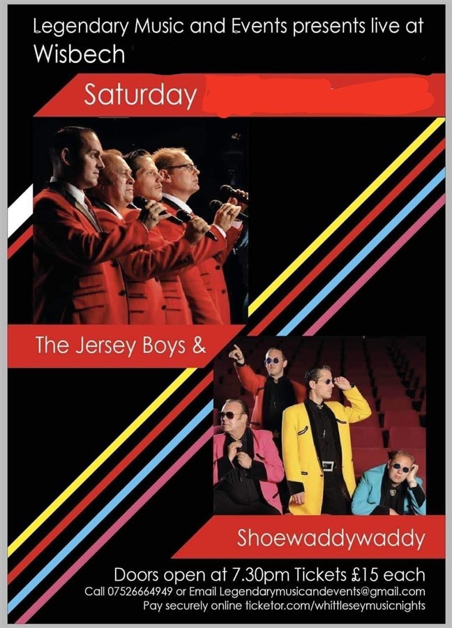 Get Information and buy tickets to Shoewaddywaddy v’s Jersey Boys  on whittlesey music nights