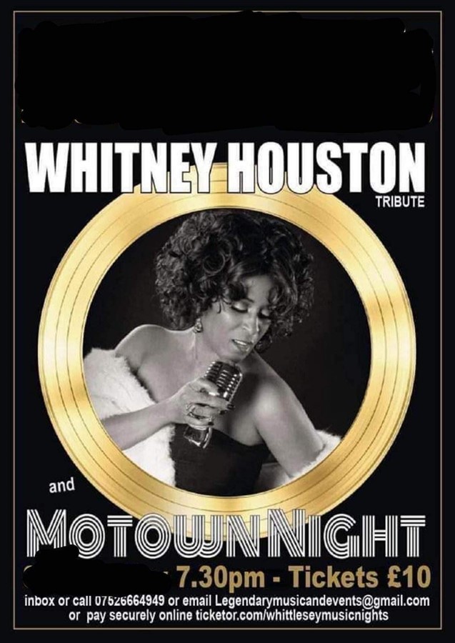 Get Information and buy tickets to Whitney Houston Tribute Night  on whittlesey music nights