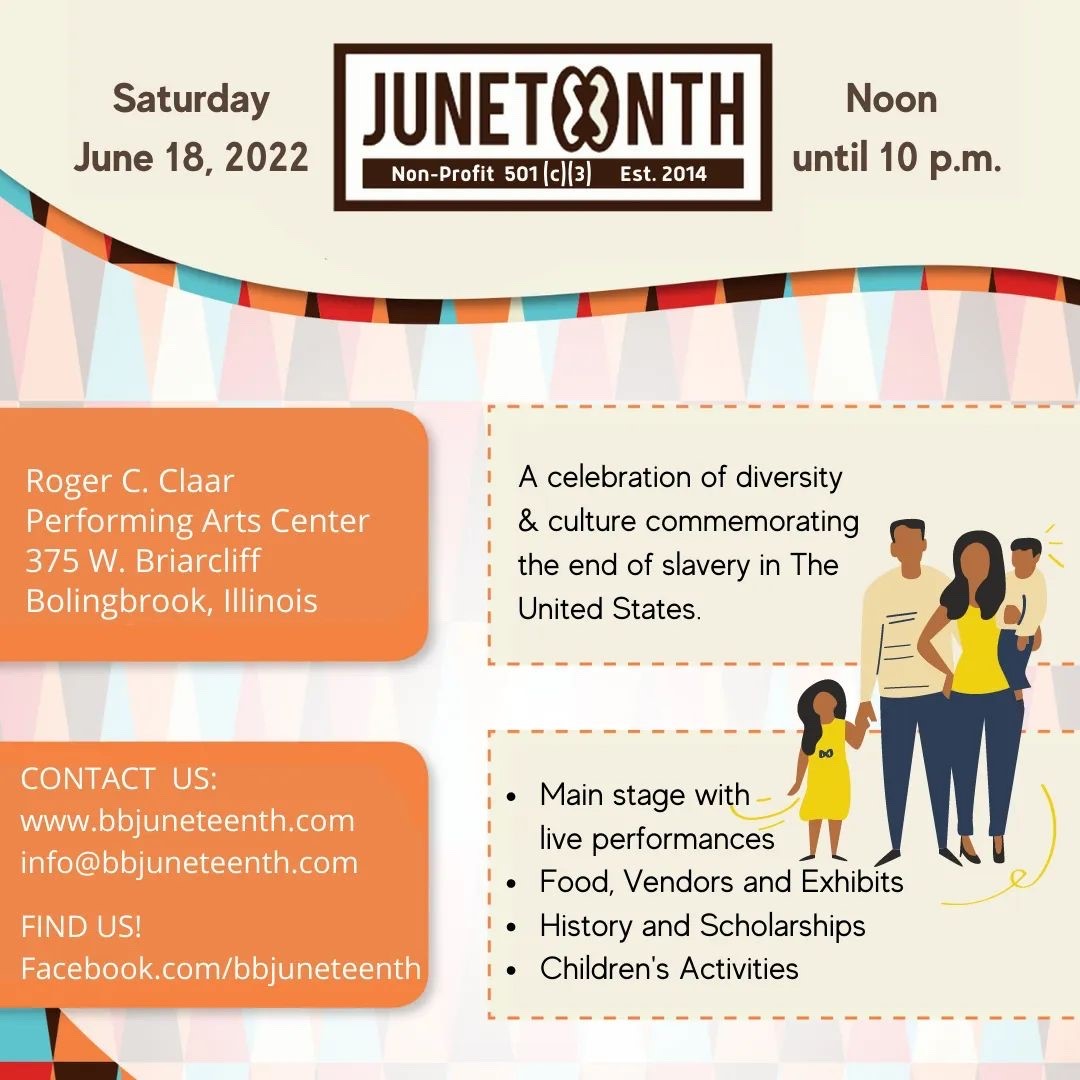 JUNETEENTH Celebration Presented by BBJuneteenth.com on Jun 18, 12:00@Roger C. Claar Performing Arts Center - Buy tickets and Get information on BTMS LLC 