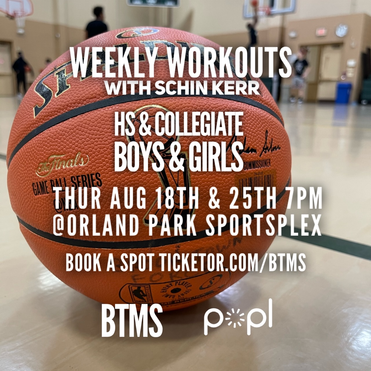 Weekly Workouts Players bring your own basketball! on Aug 18, 19:00@Orland Park Sportplex - Buy tickets and Get information on BTMS LLC 