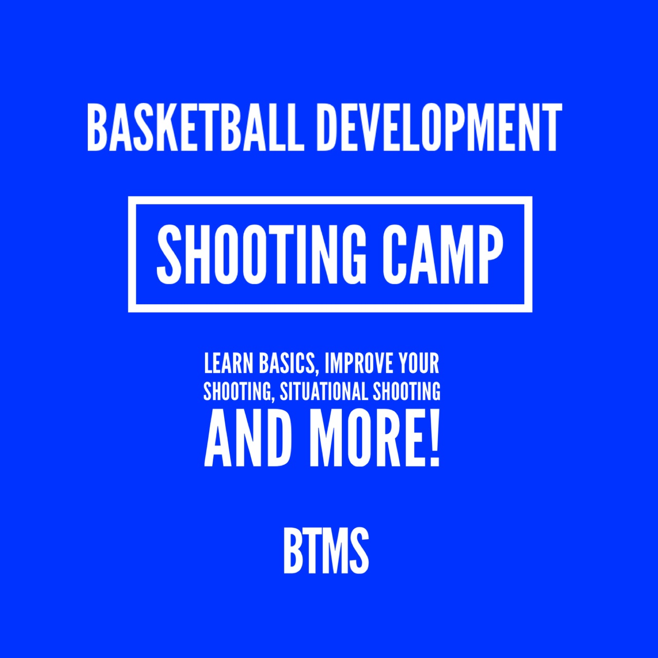 Basketball Development SHOOTING CAMP! (Boys & Girls) Middle & High School levels! on Sep 07, 08:30@Zion - Buy tickets and Get information on BTMS LLC 