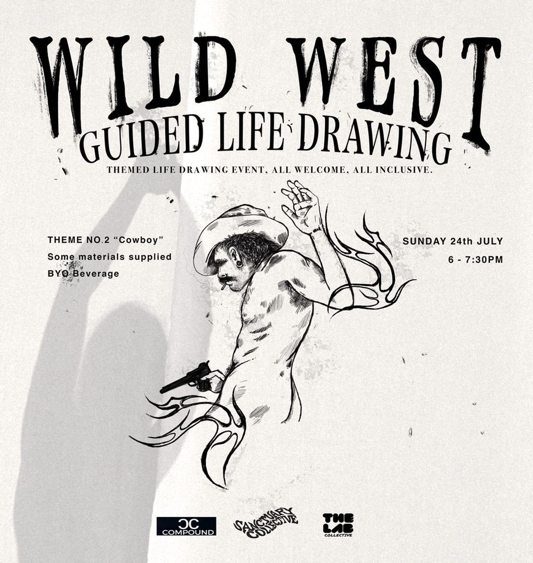 Wild West Guided Life Drawing image