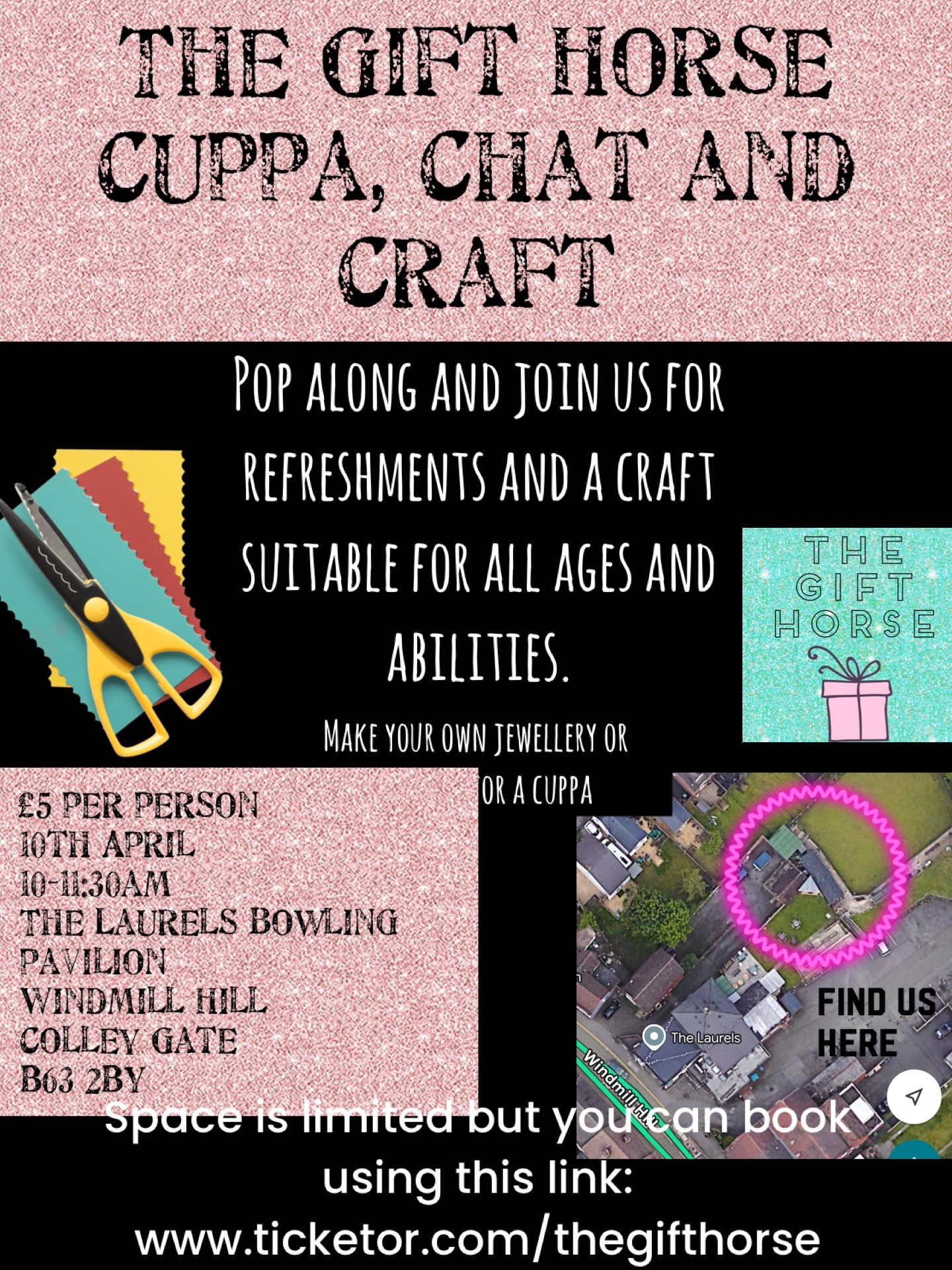 The Gift Horse cuppa, chat and craft image
