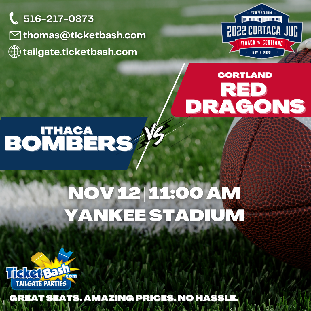 Cortaca Jug 2022 Tailgate Bus and Party  on nov. 12, 11:00@Yankee Stadium - Buy tickets and Get information on Ticketbash Tailgate Parties events.ticketbash.com