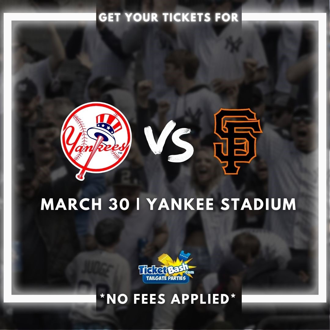 Yankees vs Giants Tailgate Party  on Mar 30, 13:00@Yankee Stadium - Buy tickets and Get information on Ticketbash Tailgate Parties ticketbashtailgateparties.com