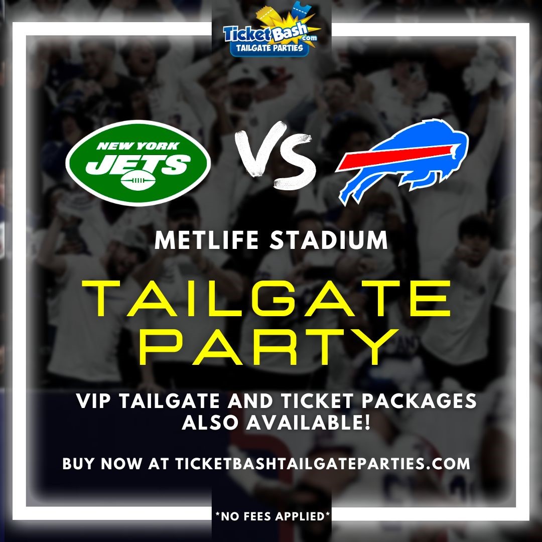 Jets vs Bills Tailgate Bus and Party  on Sep 11, 20:15@MetLife Stadium - Buy tickets and Get information on Ticketbash Tailgate Parties ticketbashtailgateparties.com