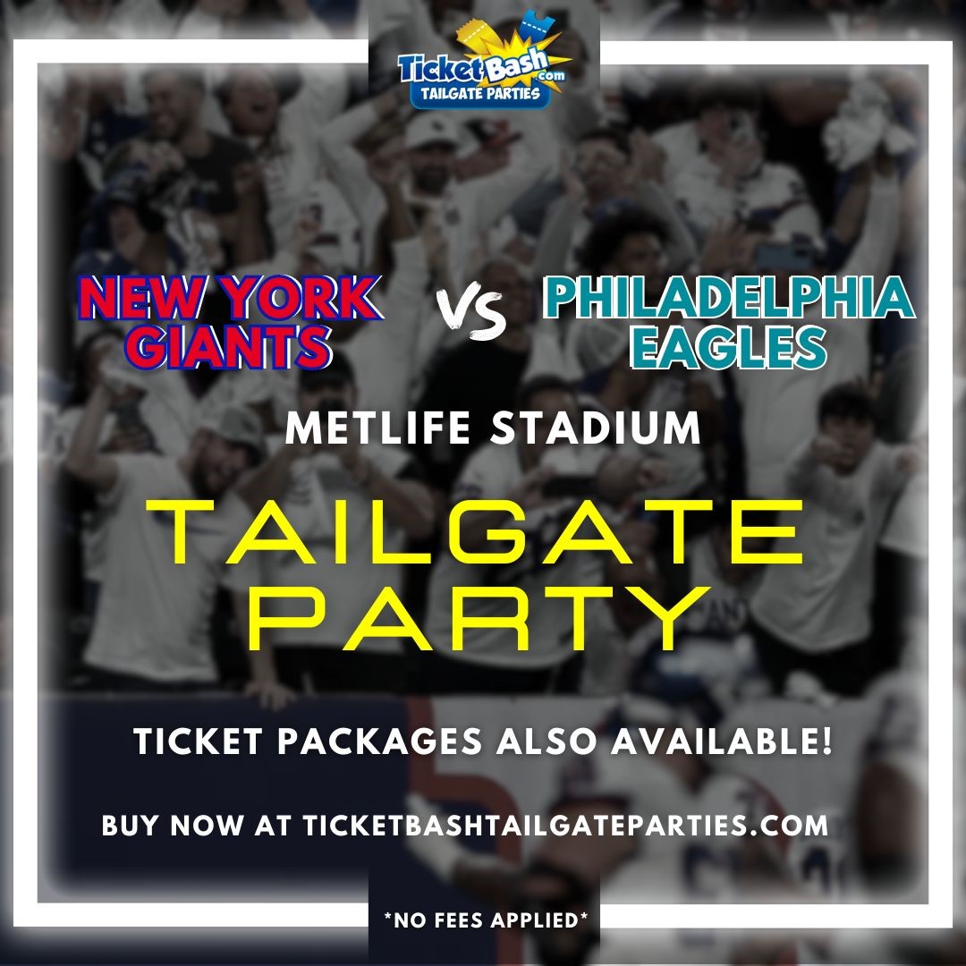 Giants vs Eagles Tailgate Bus and Party  on Jan 07, 13:00@MetLife Stadium - Buy tickets and Get information on Ticketbash Tailgate Parties ticketbashtailgateparties.com