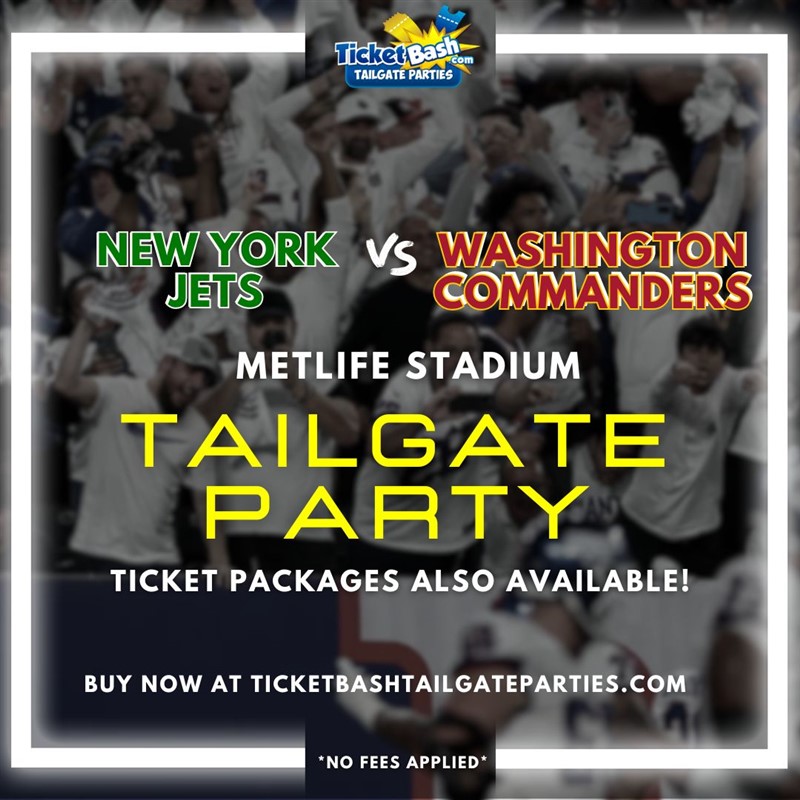 Get Information and buy tickets to Jets vs Commanders Tailgate Bus and Party  on Ticketbash Tailgate Parties