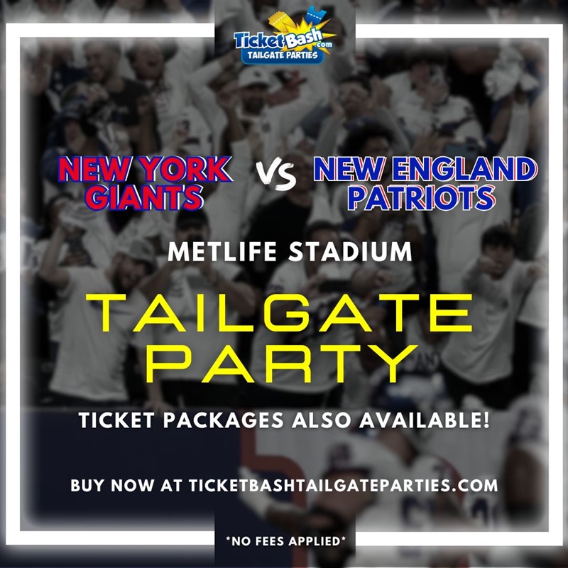 Get Information and buy tickets to Giants vs Patriots Tailgate Bus and Party  on Ticketbash Tailgate Parties