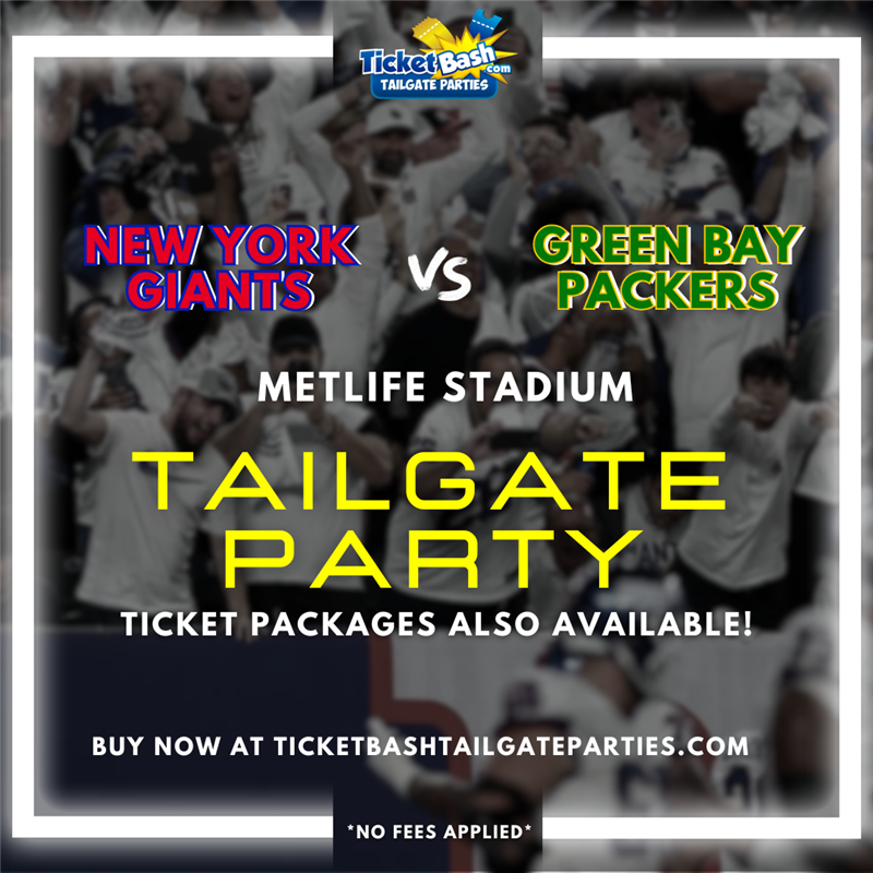 Get Information and buy tickets to Giants vs Packers Tailgate Bus and Party  on Ticketbash Tailgate Parties