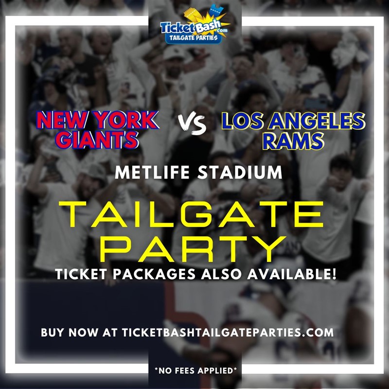 Get Information and buy tickets to Giants vs Rams Tailgate Bus and Party  on Ticketbash Tailgate Parties