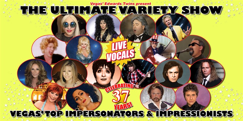Get Information and buy tickets to The Ultimate Variety Show The Edwards Twins - Vegas Top Impersonators & Impressionists on Arts On Main-King Opera House