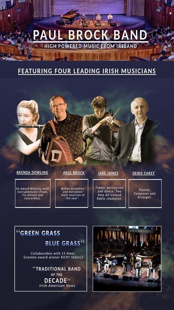Get Information and buy tickets to Paul Brock Band High Powered Music from Ireland on Arts On Main-King Opera House