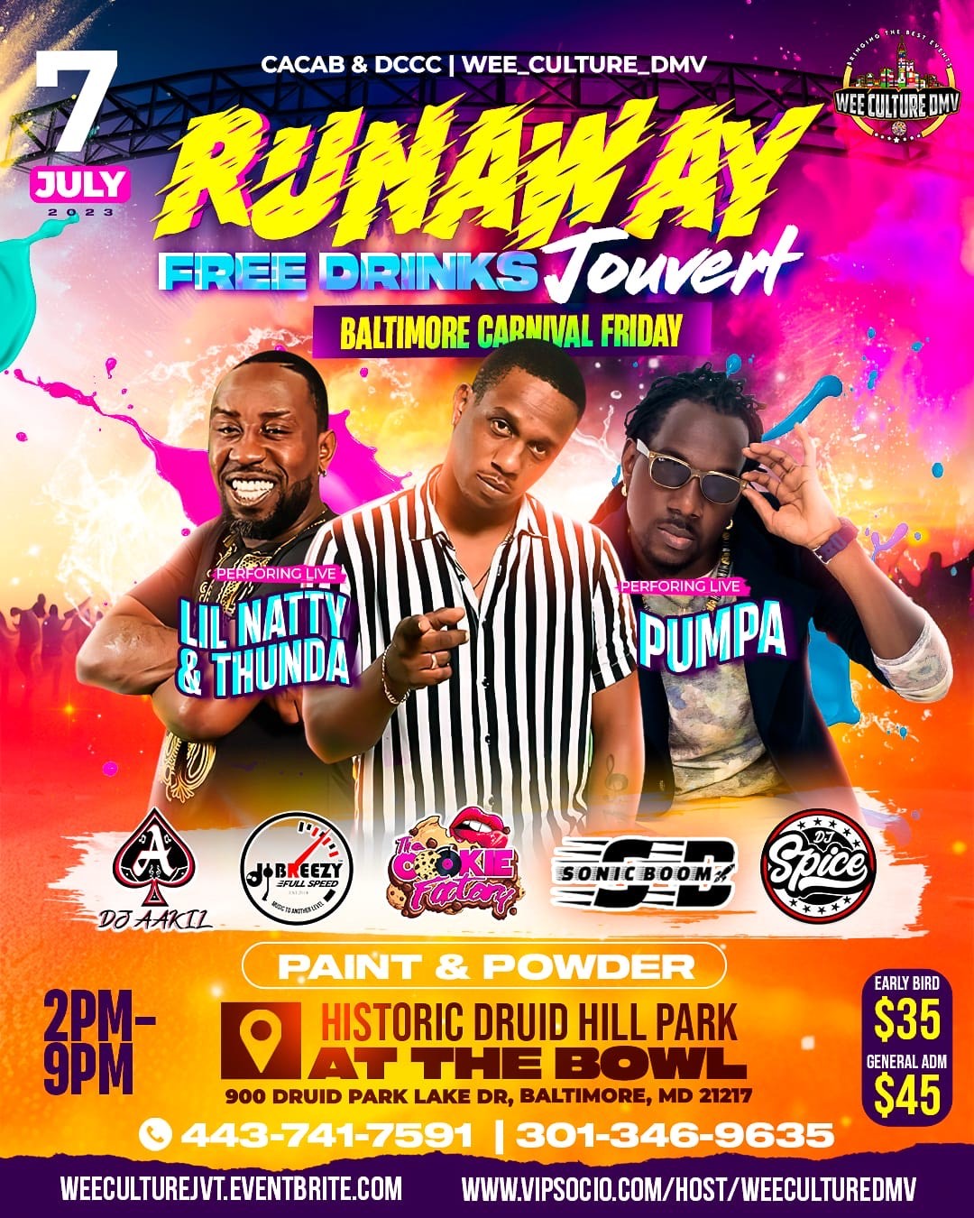 Runaway Free Drinks Jouvert image