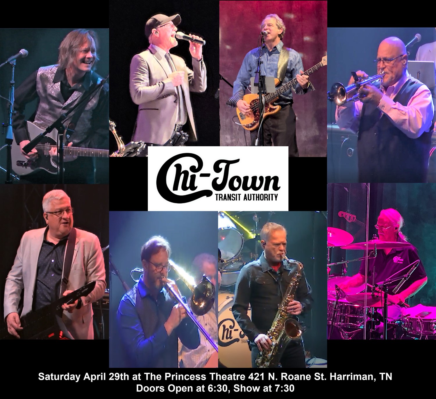 Chi-Town Transit Authority A Tribute to the Music of Chicago on Apr 29, 19:30@The Princess Theatre - Buy tickets and Get information on Chi-Town Transit Authority LLC 