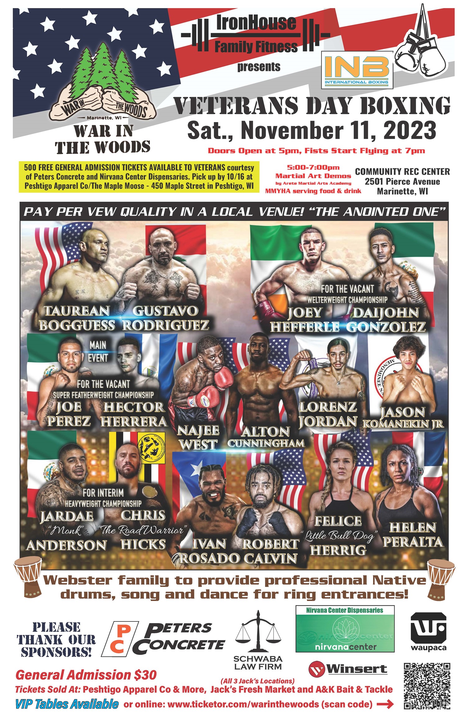 War In The Woods Promotions and International Boxing presents: image