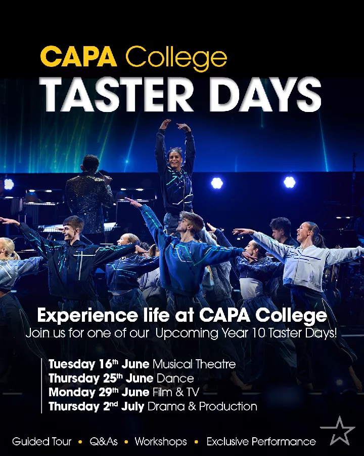 Get Information and buy tickets to Year 10 Taster Day-MUSICAL THEATRE  on CAPA College
