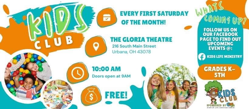 Kids Club -    1st Saturday Sponsored by River of Life Christian Center on Jun 03, 10:00@Gloria Theatre - Buy tickets and Get information on Gloria Theatre by Grandworks 