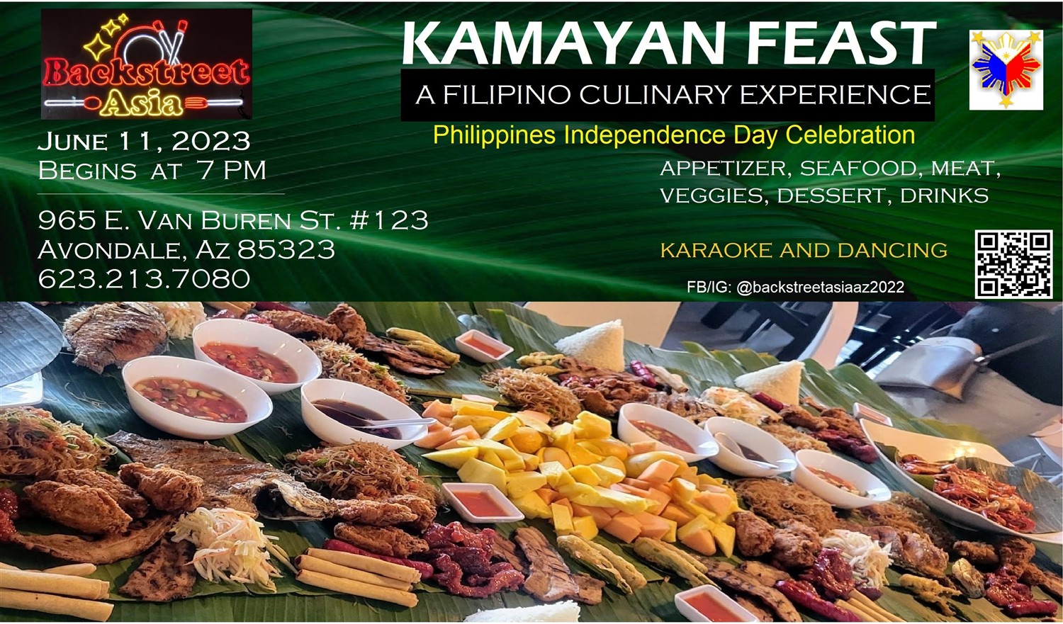 Kamayan Feast June 2023 Eat - Drink - Karaoke on Jun 11, 19:00@Backstreet Asia June 2023 - Pick a seat, Buy tickets and Get information on https://www.backstreetasiaaz.c 