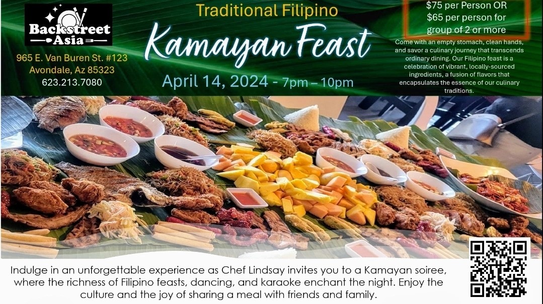 Boodle Fight - Kamayan Feast Filipino Style Buffet on Apr 14, 19:00@Backstreet Asia - Pick a seat, Buy tickets and Get information on https   www backstreetasiaaz c 