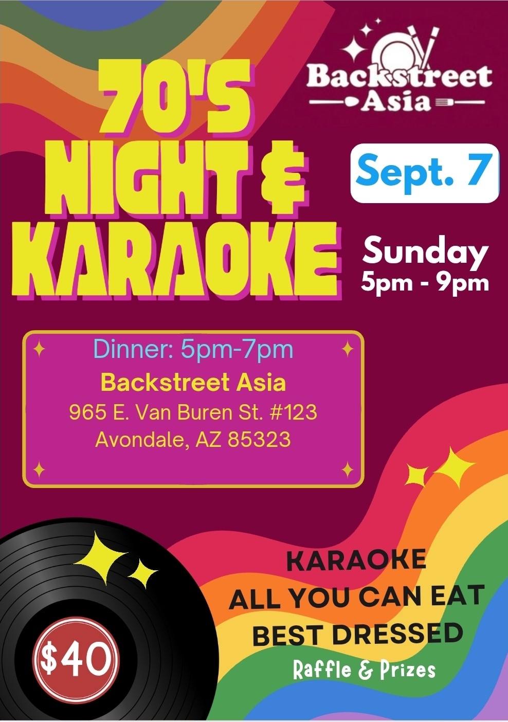 70s Night Karaoke - CANCELLED image