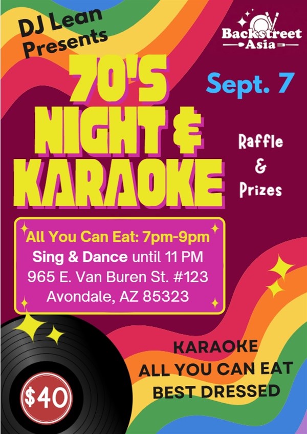 70s Night Karaoke - All You Can Eat
