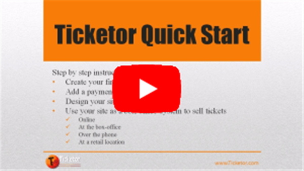 Obtenez des informations et achetez des billets pour Ticketor Quick Start Online Streaming This is an on-demand video sur Ticketor Demo
