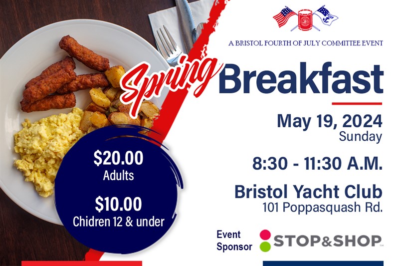 Get Information and buy tickets to Spring Breakfast  on fourthofjulybristolri.com