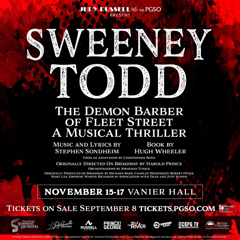 Get Information and buy tickets to Sweeney Todd The Demon Barber of Fleet Street on PGSO Tickets