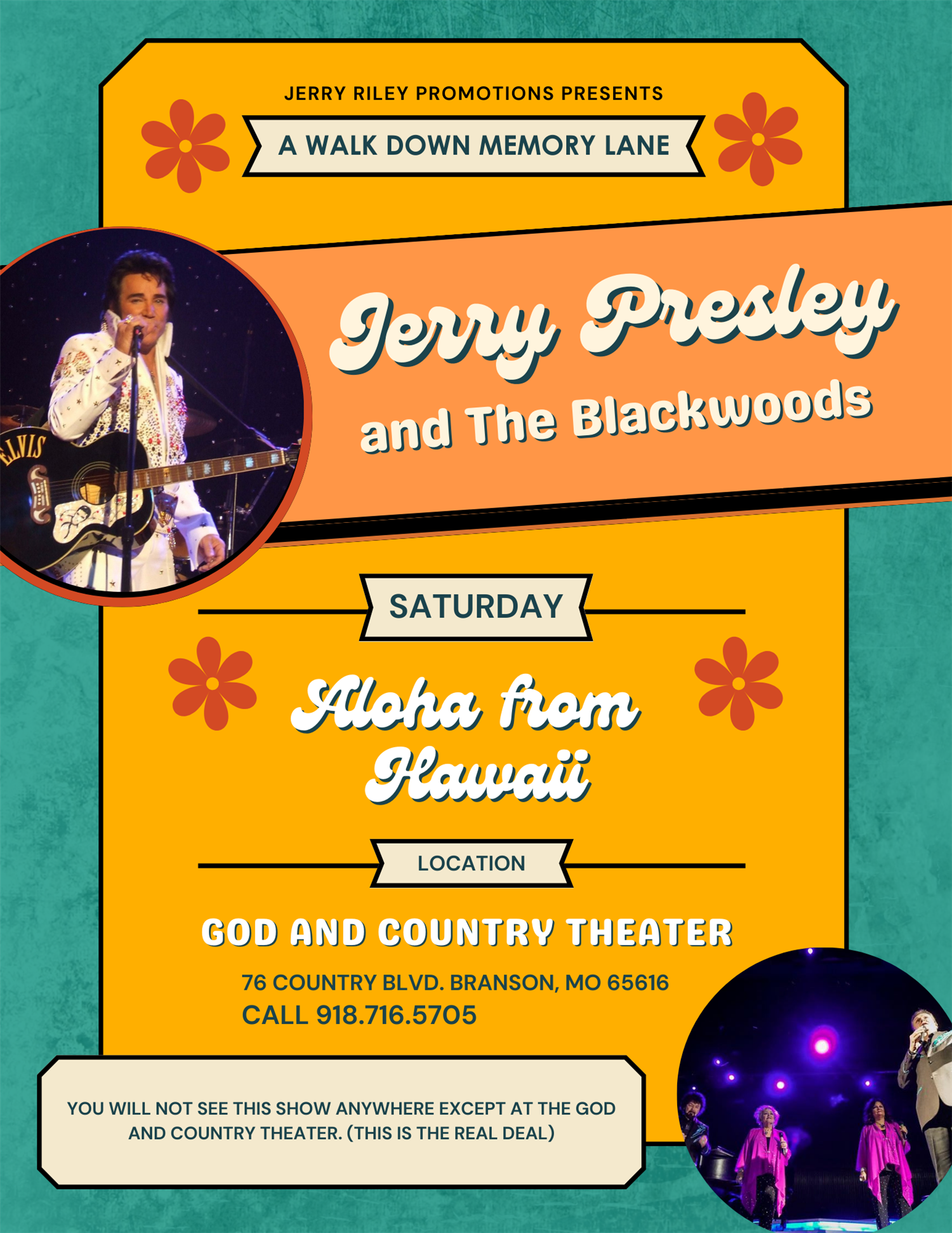 Jerry Presley & The Blackwoods Preform Elvis' Aloha From Hawaii Concert image