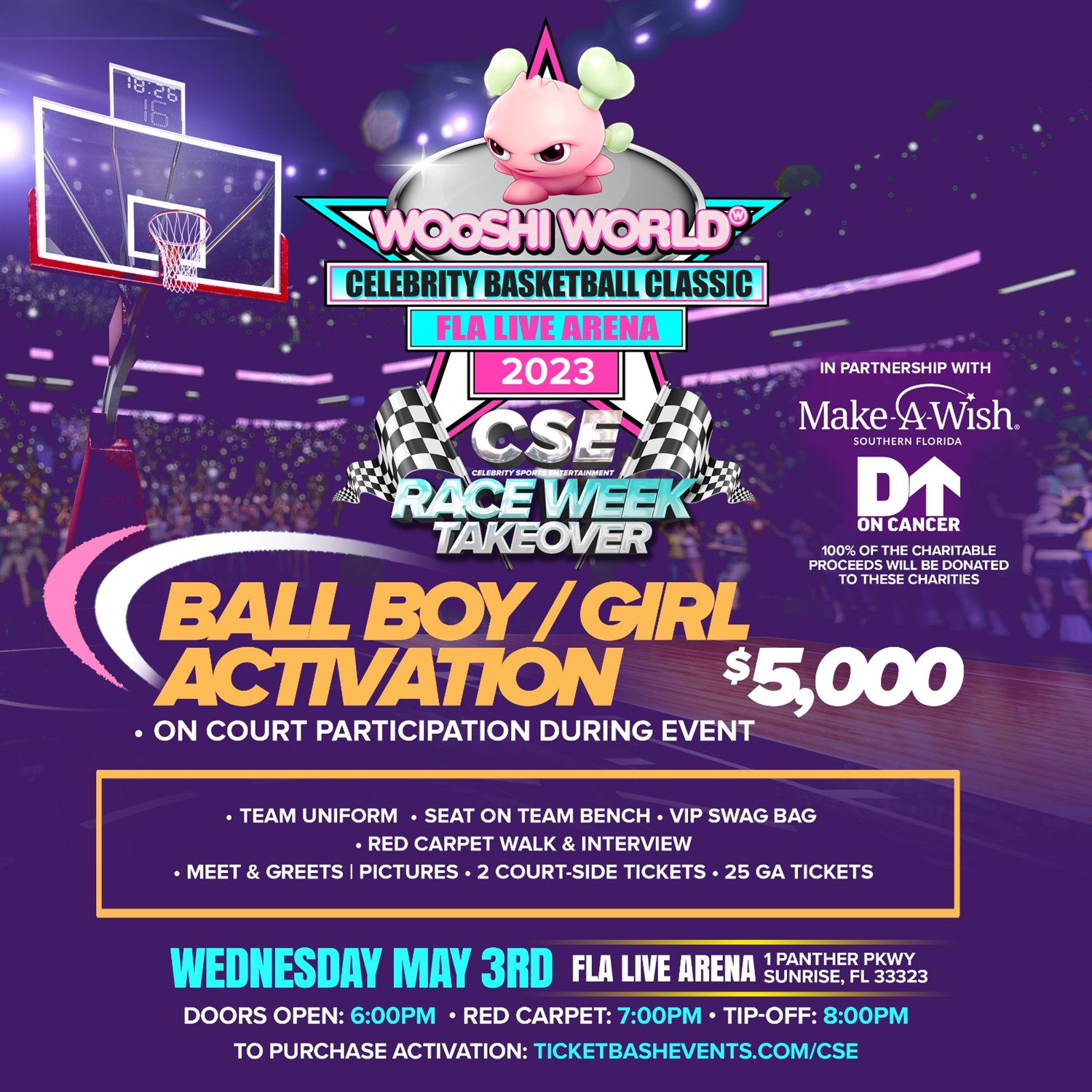 Wooshi World Celebrity Basketball Classic (Ball Boy/Girl Activation) image