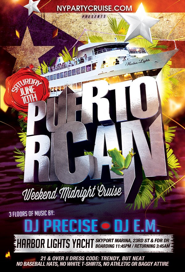 Puerto Rican Weekend Midnight Cruise - Harbor Lights Yacht