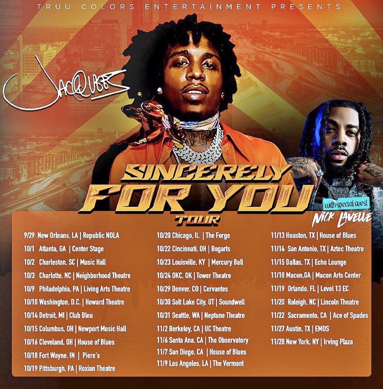 JACQUEES: SINCERLY FOR YOU NATIONWIDE TOUR on Sep 29, 20:00@VARIOUS LOCATONS - Pick a seat, Buy tickets and Get information on MY TICKETS™ tickets.bhglabel.com