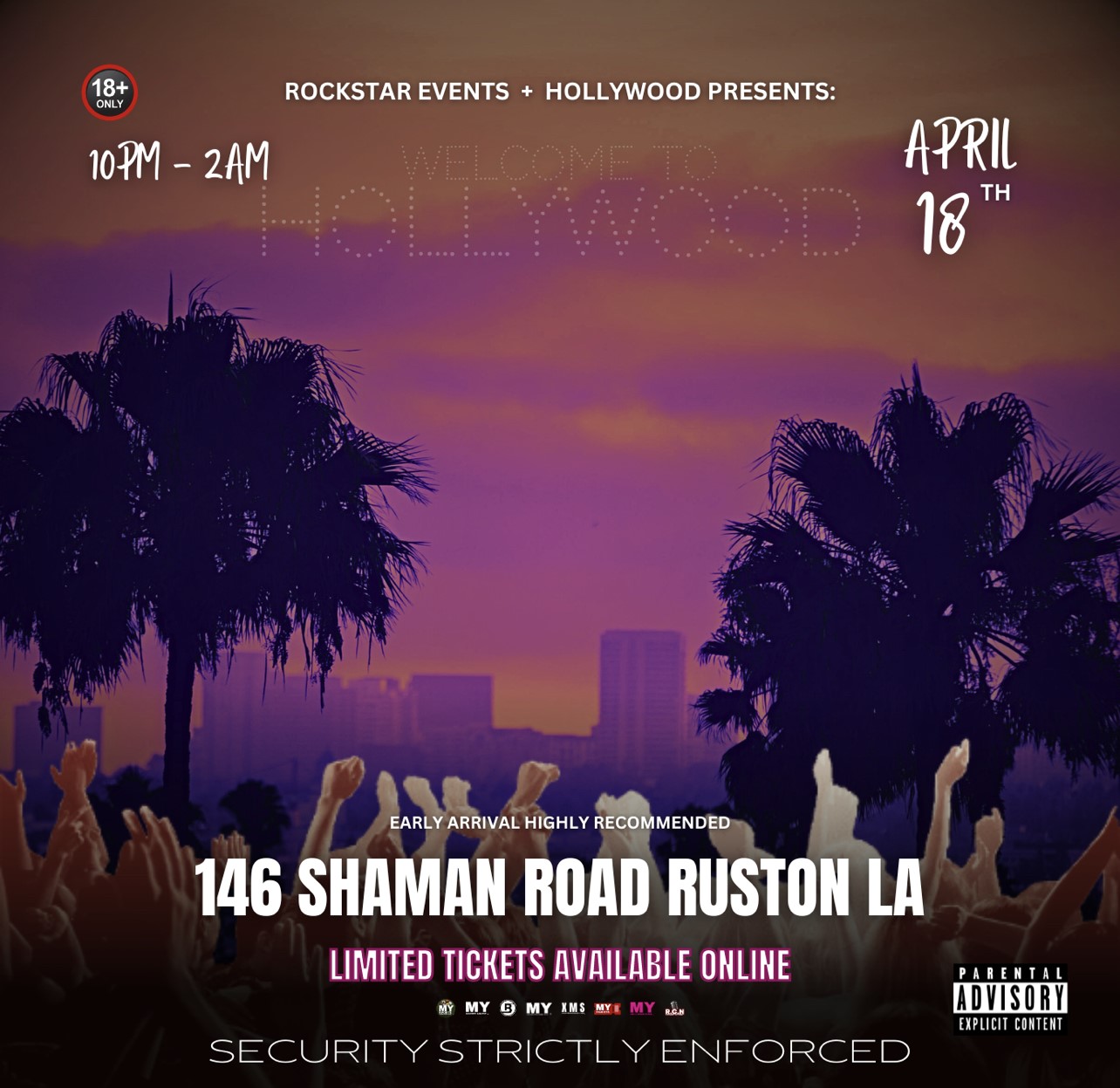 Concert Afterparty Grambling, Louisiana on Apr 18, 22:00@THE HOLLYWOOD HANGOUT (SHAMAN ROAD) - Buy tickets and Get information on MY TICKETS™ shopmytickets.com