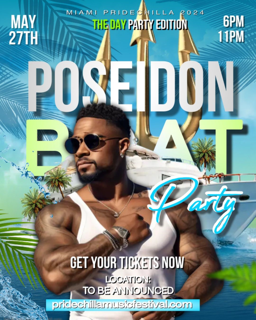 Poseidon Boat Party  on May 27, 18:00@TBA - Buy tickets and Get information on Afro Pride Federation pridechillamusicfestival