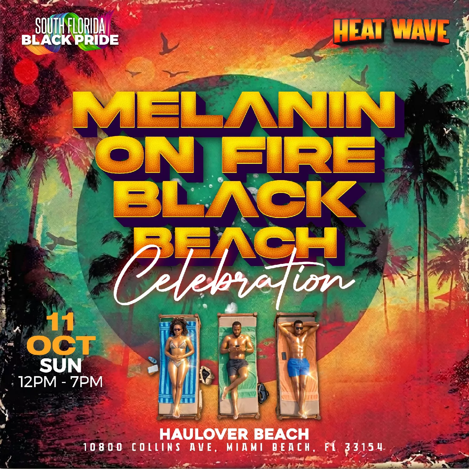 Get information & buy tickets toMelanin on Fire Black Beach Celebration Haulover Beach on Oct 11, 12:00 @Haulover Beach | South Florida Black Pride