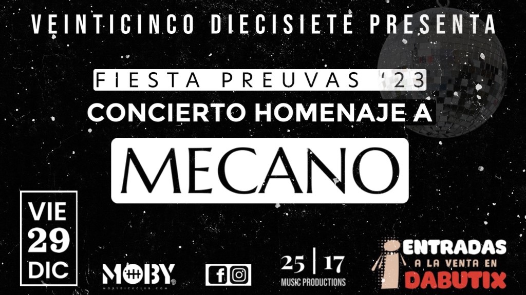 FIESTA PREUVAS MADRID: CONCIERTO ESPECIAL HOMENAJE A MECANO image