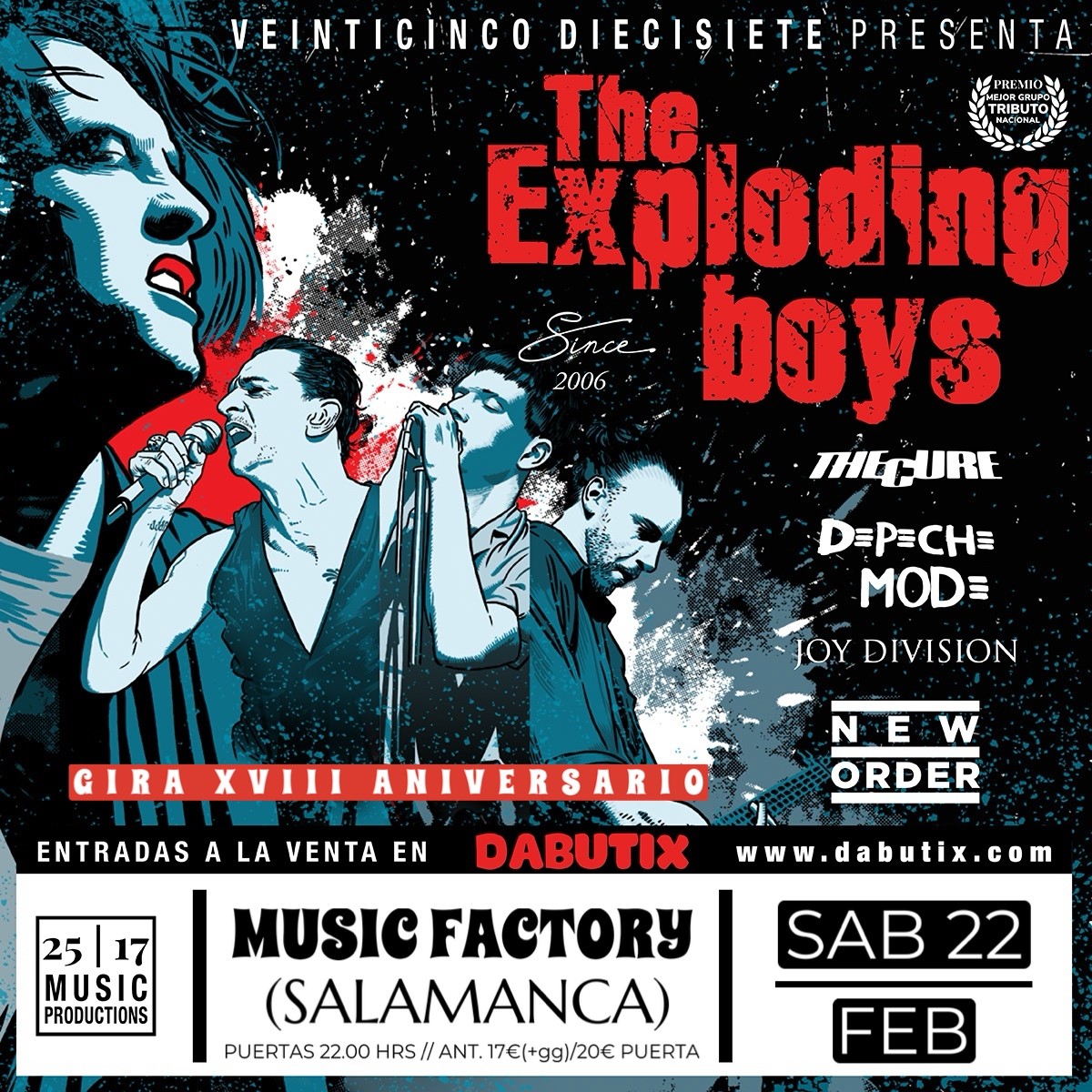 SALAMANCA: THE EXPLODING BOYS EN LA SALA MUSIC FACTORY DE SALAMANCA. GIRA XVIII ANIVERSARIO image