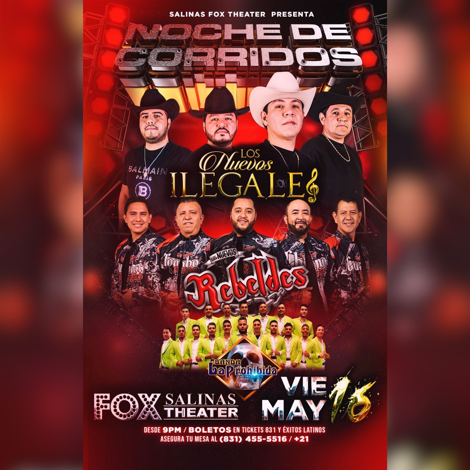Los Nuevos ilegales Los Nuevos Rebeldes flyer