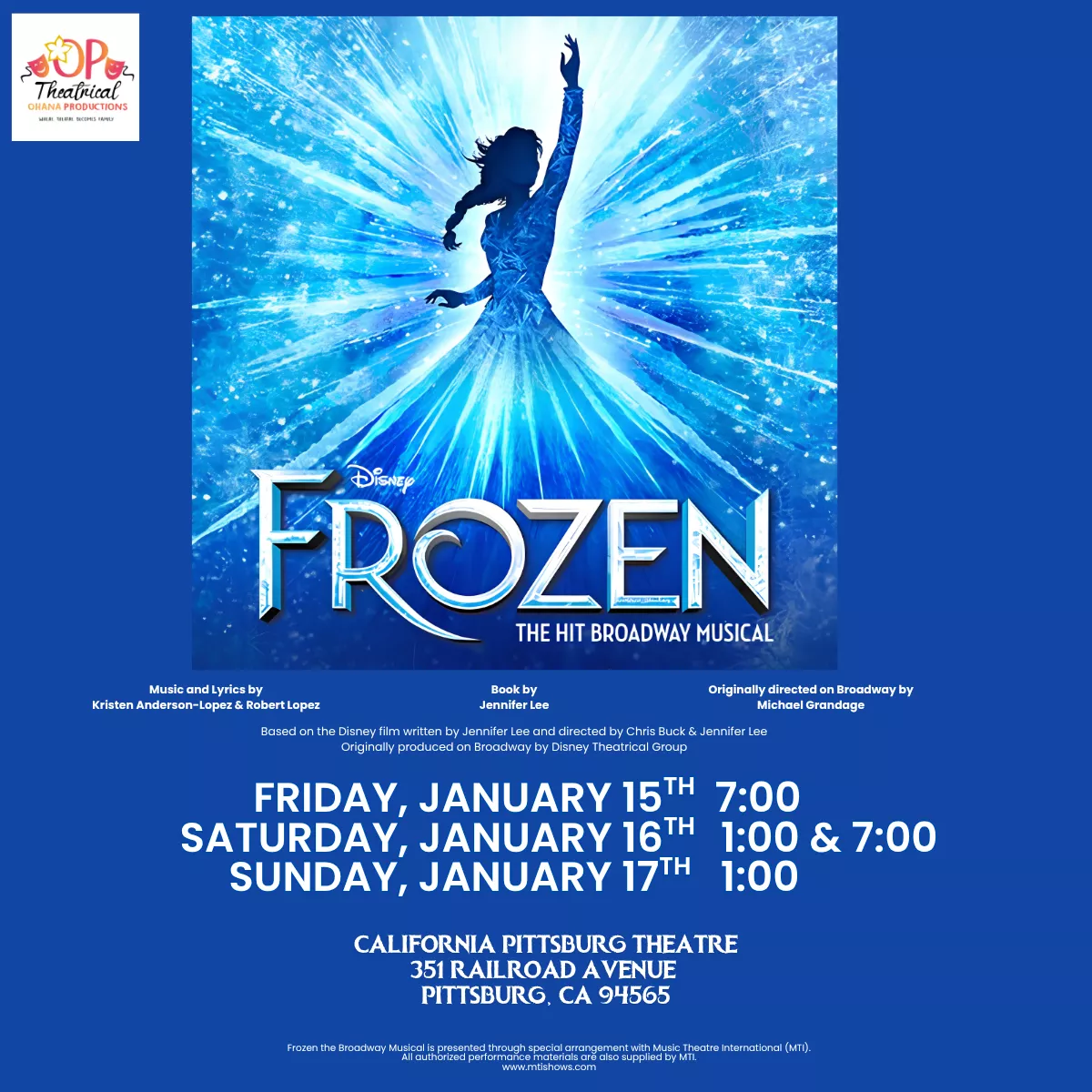 Get Information and buy tickets to Frozen The Hit Broadway Musical on tickets831