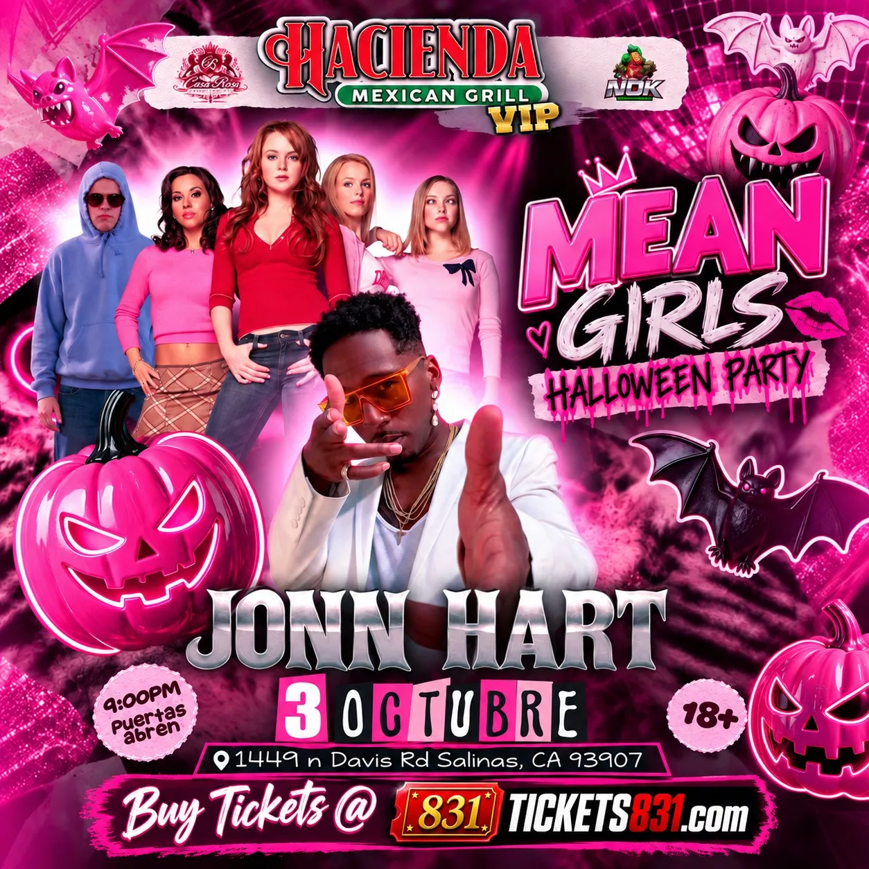 Get Information and buy tickets to Mean Girls Halloween Party  on tickets831