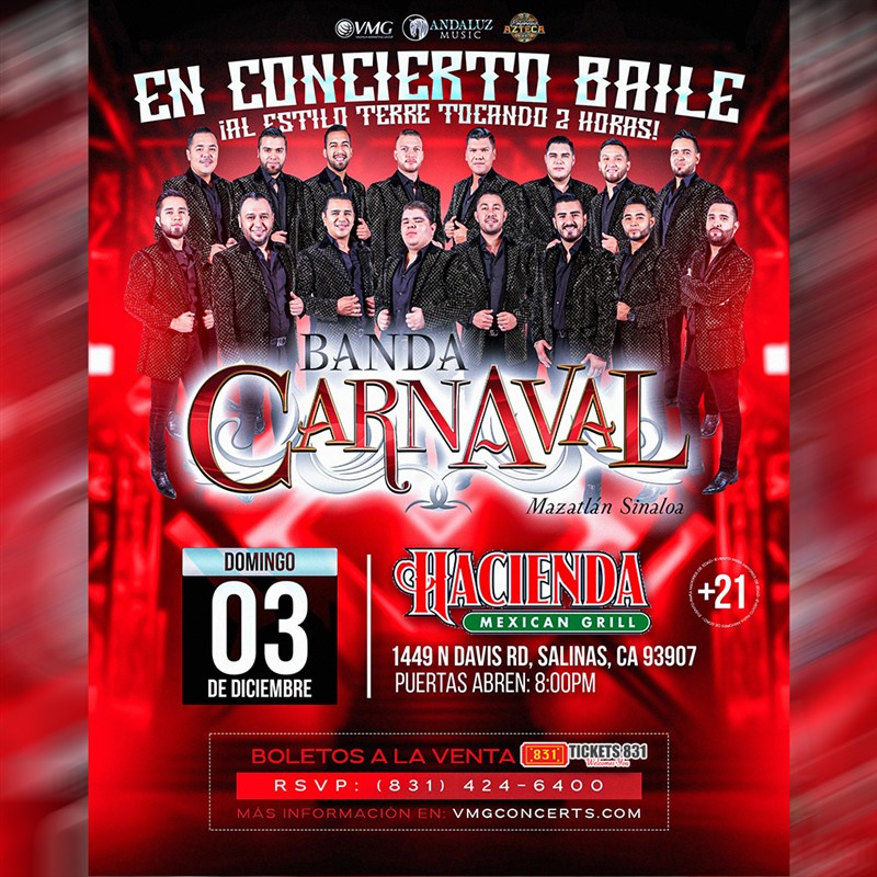 Get Information and buy tickets to Banda Carnaval  on tickets831