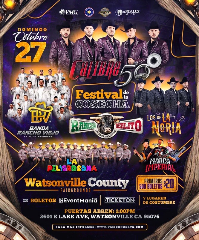 Obtener información y comprar entradas para Festival de la Cocecha Calibre 50 en tickets831.