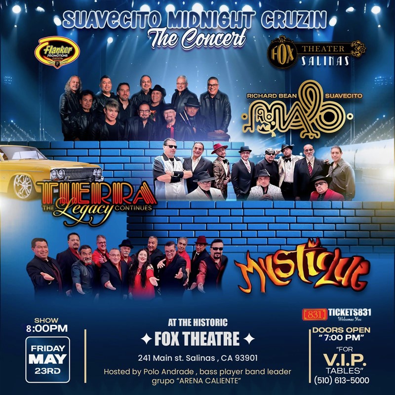 Get Information and buy tickets to Suavecito Midnight Cruzin The Concert on tickets831