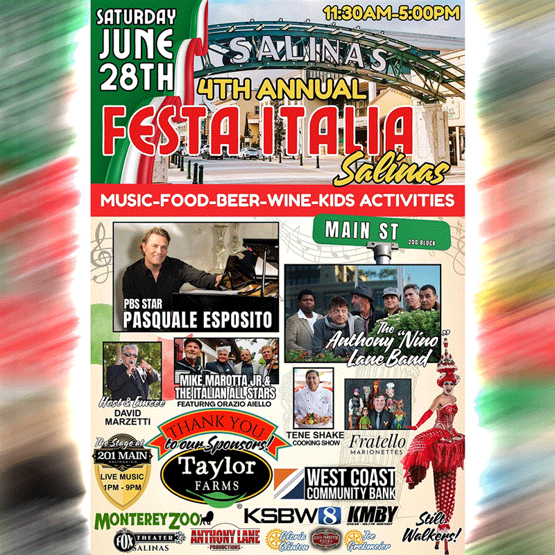 Get Information and buy tickets to 4th Annual Festa Italia Salinas  on tickets831