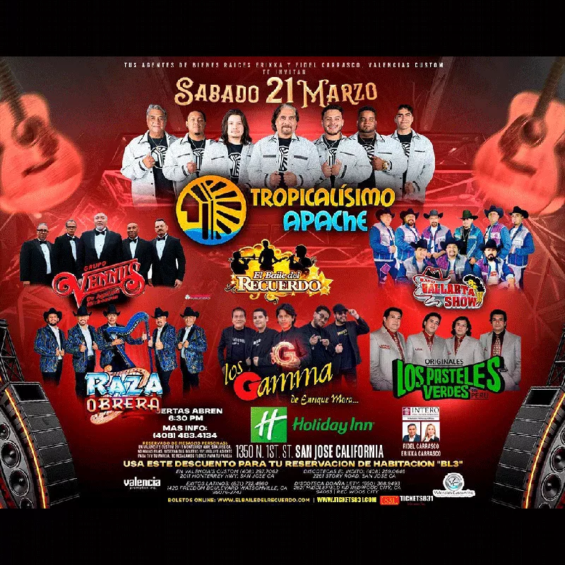 Get Information and buy tickets to El Baile del Recuerdo TROPICALISIMO APACHE on tickets831