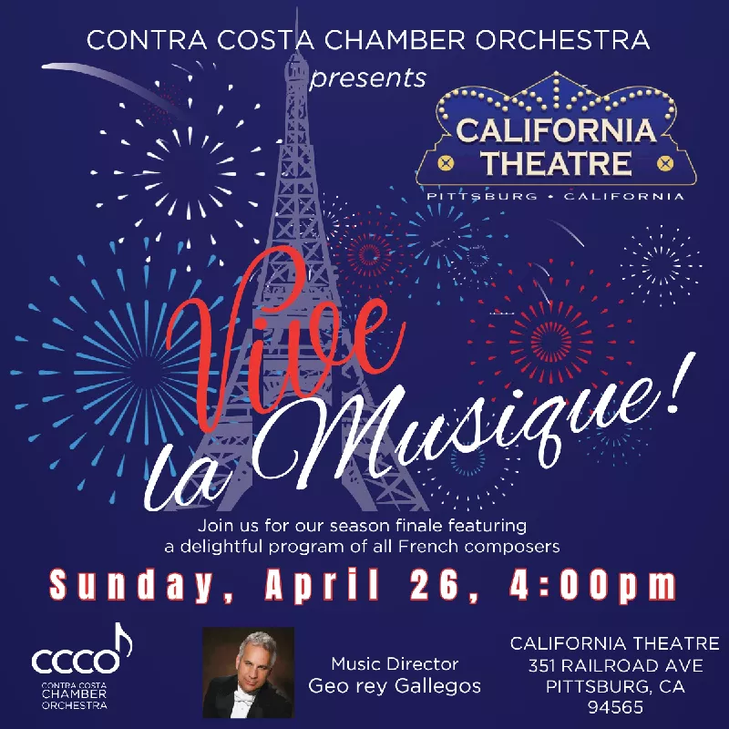 Get Information and buy tickets to "ViveLa Musique" Contra Costa Chamber Orchestra on tickets831